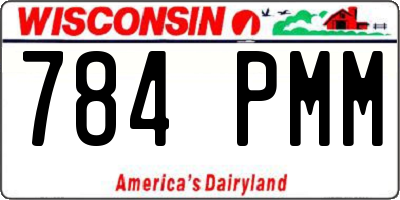 WI license plate 784PMM