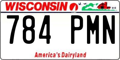 WI license plate 784PMN