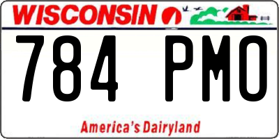 WI license plate 784PMO