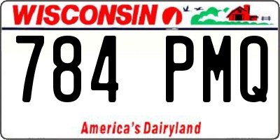 WI license plate 784PMQ