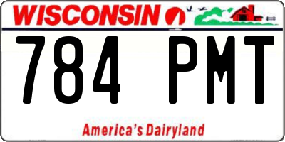 WI license plate 784PMT