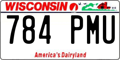 WI license plate 784PMU