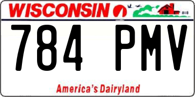 WI license plate 784PMV
