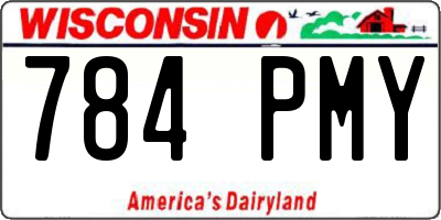 WI license plate 784PMY