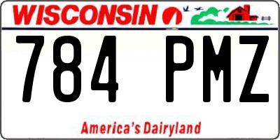WI license plate 784PMZ