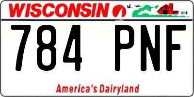 WI license plate 784PNF