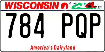WI license plate 784PQP