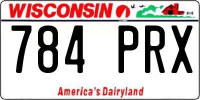 WI license plate 784PRX