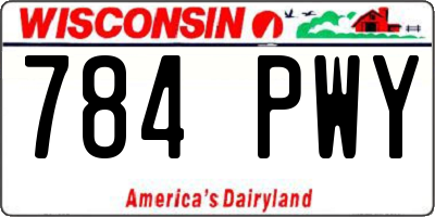 WI license plate 784PWY