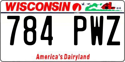 WI license plate 784PWZ