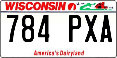 WI license plate 784PXA