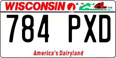 WI license plate 784PXD