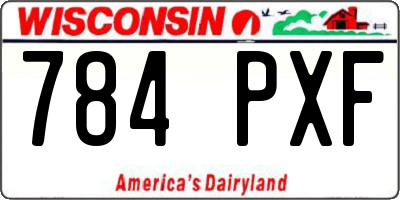 WI license plate 784PXF