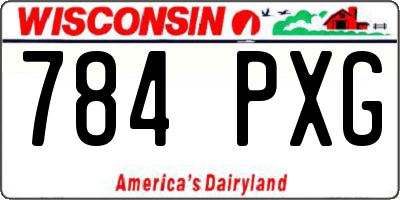 WI license plate 784PXG