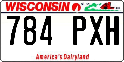 WI license plate 784PXH