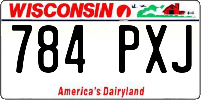 WI license plate 784PXJ