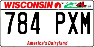 WI license plate 784PXM