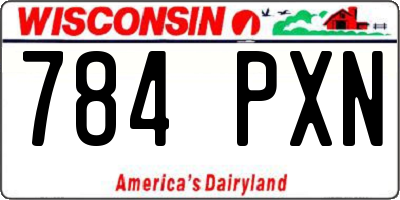 WI license plate 784PXN