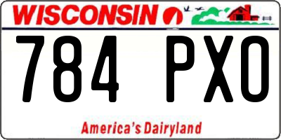 WI license plate 784PXO