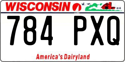 WI license plate 784PXQ