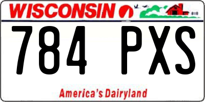 WI license plate 784PXS