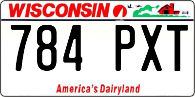 WI license plate 784PXT
