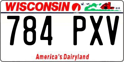 WI license plate 784PXV