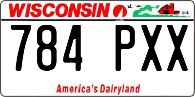 WI license plate 784PXX