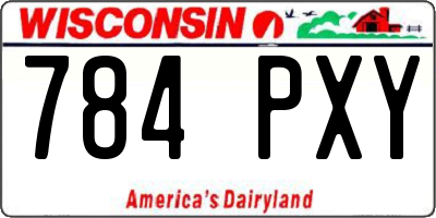 WI license plate 784PXY