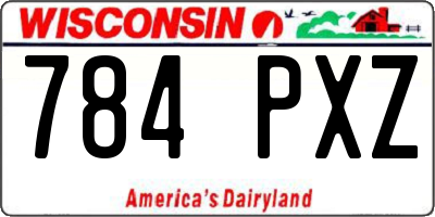 WI license plate 784PXZ