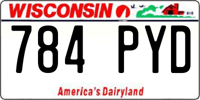 WI license plate 784PYD