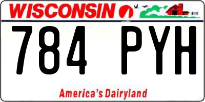 WI license plate 784PYH
