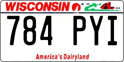 WI license plate 784PYI