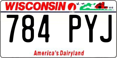 WI license plate 784PYJ