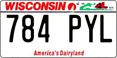 WI license plate 784PYL