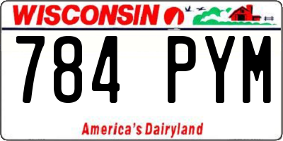 WI license plate 784PYM