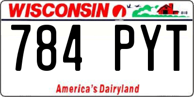 WI license plate 784PYT