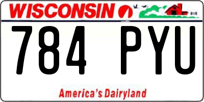 WI license plate 784PYU