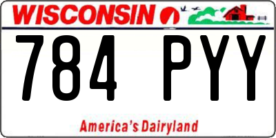 WI license plate 784PYY