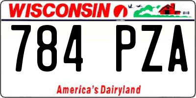 WI license plate 784PZA
