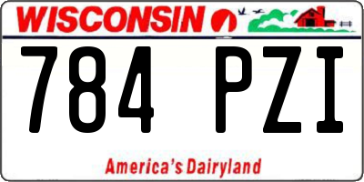 WI license plate 784PZI