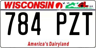 WI license plate 784PZT
