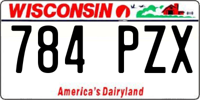 WI license plate 784PZX