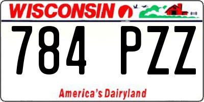 WI license plate 784PZZ