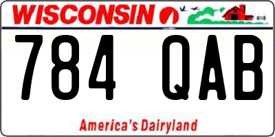 WI license plate 784QAB