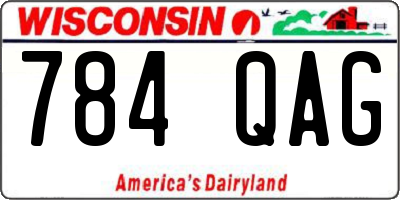 WI license plate 784QAG