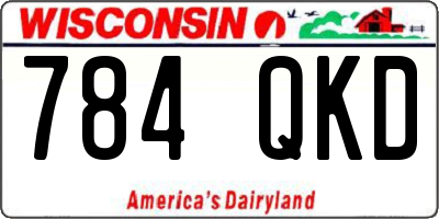 WI license plate 784QKD