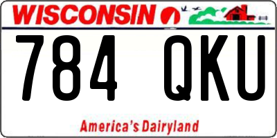 WI license plate 784QKU