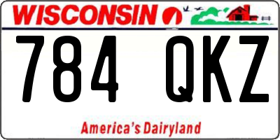 WI license plate 784QKZ