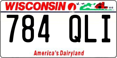 WI license plate 784QLI